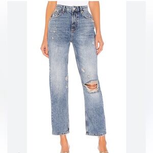 Free People We The Free Revolve Dakota Straight Leg High Waist Jean Pants 28